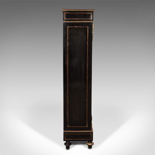 fig 3. Tall Antique Vitrine Cabinet, English, Display Case, Bookcase, Regency, C.1830
