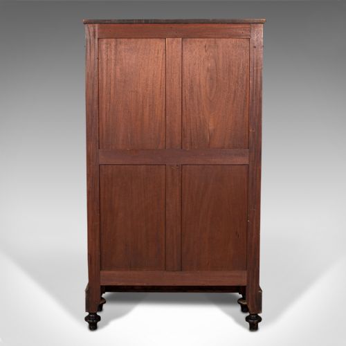 fig 5. Tall Antique Vitrine Cabinet, English, Display Case, Bookcase, Regency, C.1830