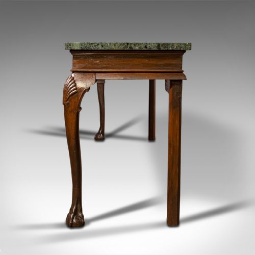 fig 3. Large Antique Console Table, French, Pine, Marble, Serving, Victorian, C.1900