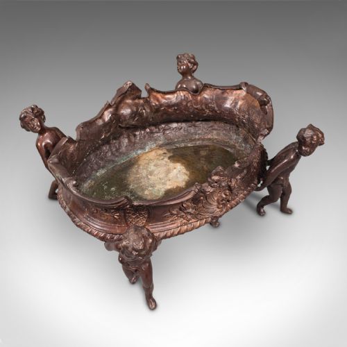 ANTIQUE DECORATIVE JARDINIERE ITALIAN BRONZE PLATTER SERVING BOWL VICTORIAN - ADDITIONAL PHOTO 6