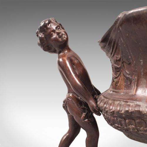 ANTIQUE DECORATIVE JARDINIERE ITALIAN BRONZE PLATTER SERVING BOWL VICTORIAN - ADDITIONAL PHOTO 9