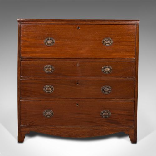 ANTIQUE SECRETAIRE CABINET ENGLISH GEORGIAN - ADDITIONAL PHOTO 2