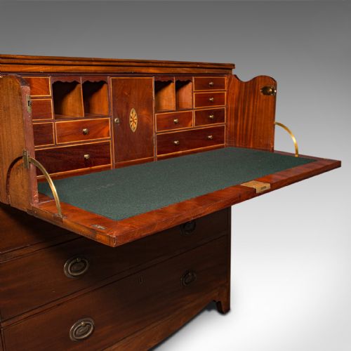 ANTIQUE SECRETAIRE CABINET ENGLISH GEORGIAN - ADDITIONAL PHOTO 7