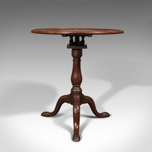 fig 2. Antique Occasional Table, English, Walnut, Tilt Top, James Shoolbred, Victorian