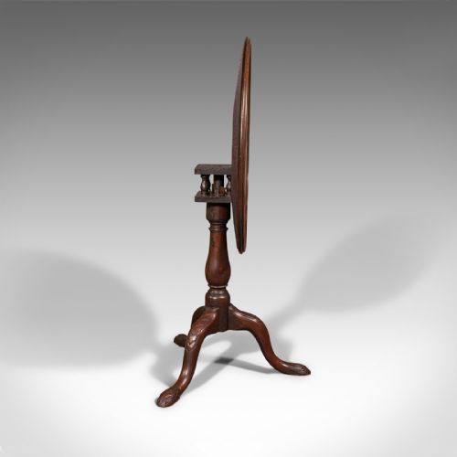 fig 4. Antique Occasional Table, English, Walnut, Tilt Top, James Shoolbred, Victorian
