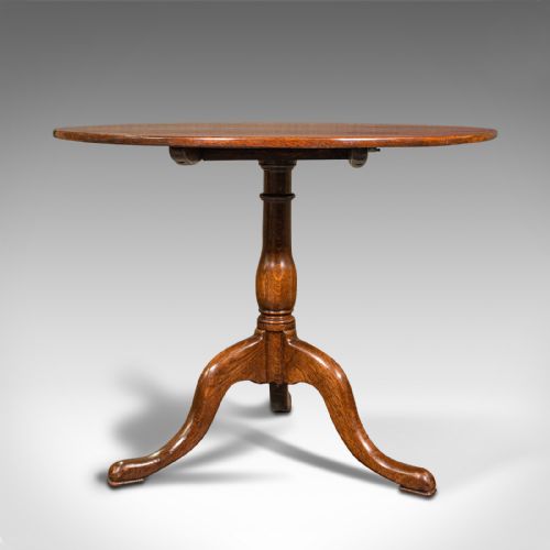 fig 2. Antique Tilt Top Side Table, England, Oak, Occasional, Lamp, Georgian, C.1760