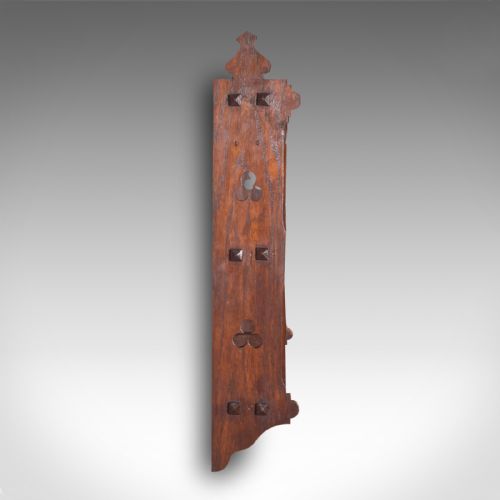 fig 2. Antique Mounted Whatnot, English, Oak, Wall Shelf, Arts And Crafts, Victorian
