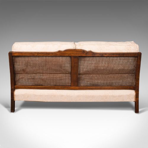 fig 4. Antique Bergere Sofa, English, Beech, Cane, 2 Seat Settee, Edwardian, Circa 1910