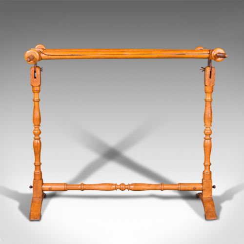fig 2. Antique Tapestry Stretcher, English, Beech, Needlepoint Frame, Victorian, 1900