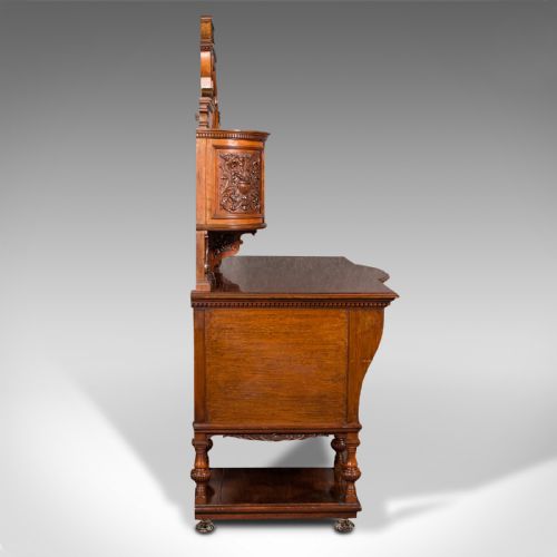 fig 2. Fine Antique Dressing Table, English, Walnut, Console, Gillow and Co, Victorian