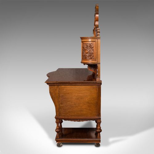 fig 3. Fine Antique Dressing Table, English, Walnut, Console, Gillow and Co, Victorian