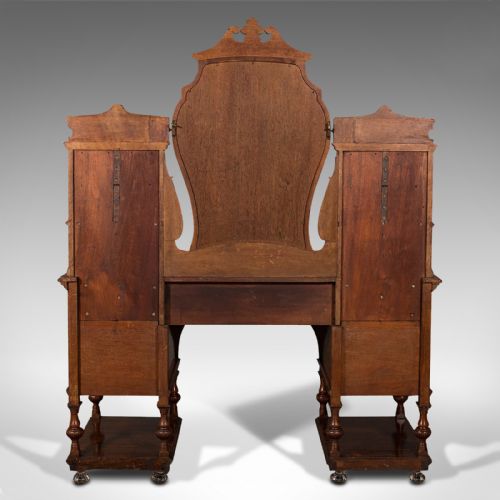 fig 4. Fine Antique Dressing Table, English, Walnut, Console, Gillow and Co, Victorian