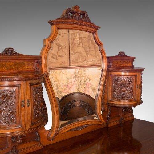 fig 6. Fine Antique Dressing Table, English, Walnut, Console, Gillow and Co, Victorian