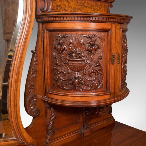 fig 7. Fine Antique Dressing Table, English, Walnut, Console, Gillow and Co, Victorian