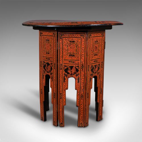 fig 1. Antique Occasional Table, Oriental, Coffee, Lamp, Stand, Victorian, Circa 1850
