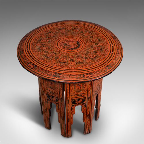 fig 3. Antique Occasional Table, Oriental, Coffee, Lamp, Stand, Victorian, Circa 1850