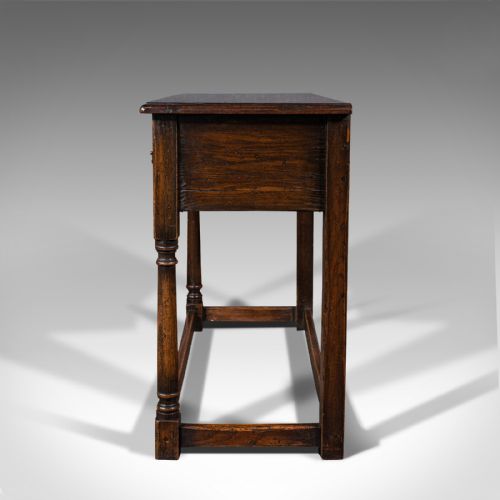 fig 4. Antique Dresser Base, English, Oak, Side, Hall, Table, Late Georgian, Circa 1800