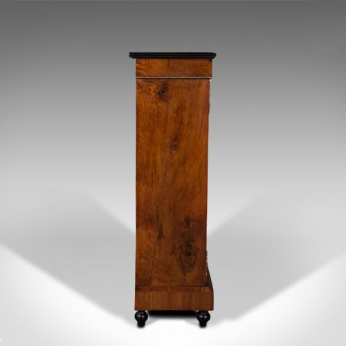 fig 3. Antique Pier Cabinet, English, Walnut, Inlay, Display Cupboard, Victorian, 1870