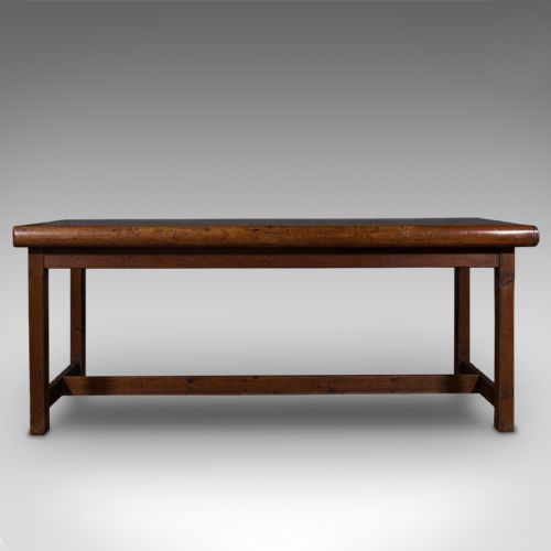 fig 1. Antique Leather Cutter's Bench, Italian, Console, Side Table, Victorian, C.1900