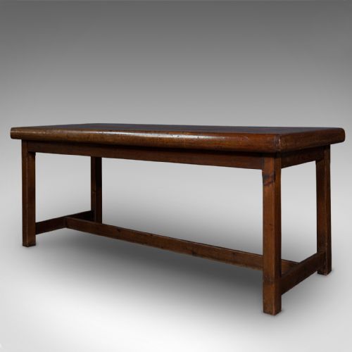 fig 2. Antique Leather Cutter's Bench, Italian, Console, Side Table, Victorian, C.1900