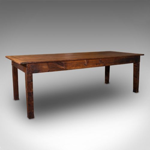 Large, 8 Seat Antique Dining Table, English, Pine, Country Kitchen, Victorian