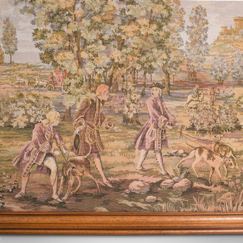 fig 3. Large Antique Panoramic Tapestry, French, Needlepoint, Decorative Panel, C.1910
