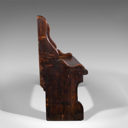 fig 3. Antique Free-standing Pew, Scottish, Oak, Bench Seat, Ecclesiastical, Victorian