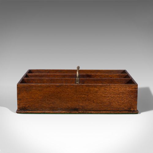 fig 1. Antique Butler's Carry Tray, English, Oak, Serving, Cutlery, Georgian, C.1800