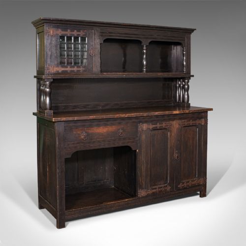 Large Antique Housekeeper's Cabinet, Dresser, Arts & Crafts, After Liberty, 1910