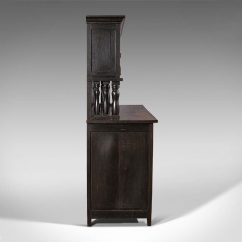 fig 2. Large Antique Housekeeper's Cabinet, Dresser, Arts & Crafts, After Liberty, 1910