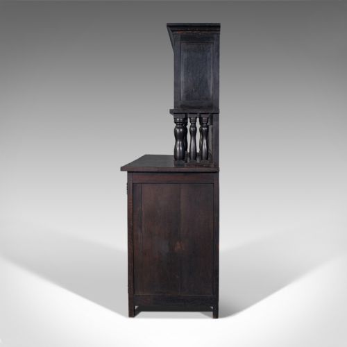 fig 4. Large Antique Housekeeper's Cabinet, Dresser, Arts & Crafts, After Liberty, 1910