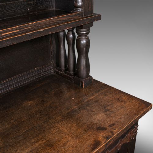 fig 7. Large Antique Housekeeper's Cabinet, Dresser, Arts & Crafts, After Liberty, 1910