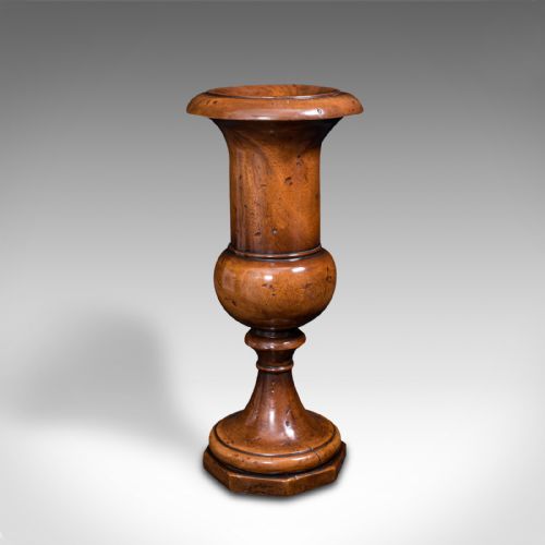 Large Antique Dried Stem Vase, French, Beech, Display Urn, Victorian, Circa 1900