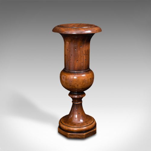 fig 4. Large Antique Dried Stem Vase, French, Beech, Display Urn, Victorian, Circa 1900