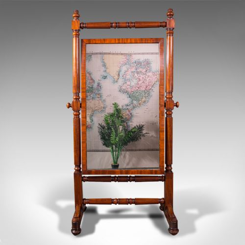 GRAND ANTIQUE CHEVAL MIRROR ENGLISH DRESSING COUNTRY HOUSE VICTORIAN C1880 - ADDITIONAL PHOTO 1