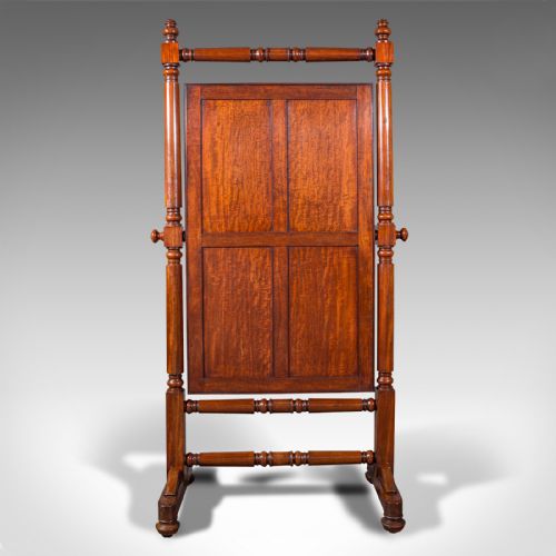 GRAND ANTIQUE CHEVAL MIRROR ENGLISH DRESSING COUNTRY HOUSE VICTORIAN C1880 - ADDITIONAL PHOTO 4