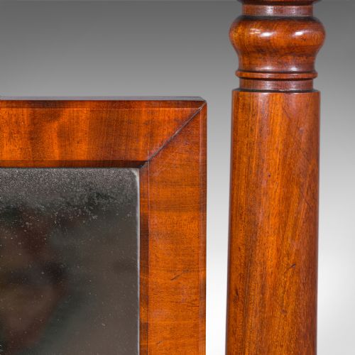 GRAND ANTIQUE CHEVAL MIRROR ENGLISH DRESSING COUNTRY HOUSE VICTORIAN C1880 - ADDITIONAL PHOTO 9