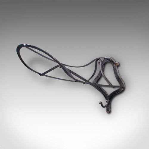fig 2. Antique Saddle Rack, English, Cast Iron, Equestrian Tack Rest, Victorian, C.1850