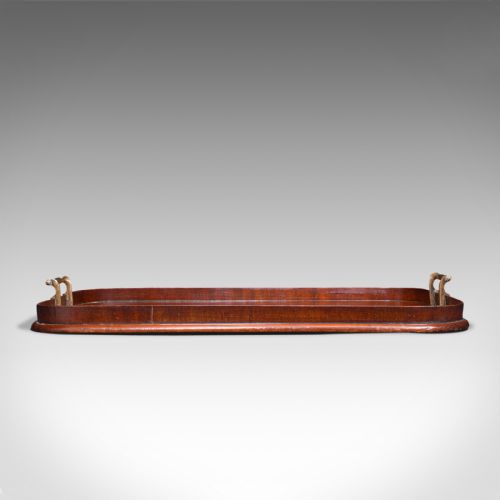 fig 2. Antique Serving Tray, English, Mahogany, Inlay, Afternoon Tea, Victorian, C.1900