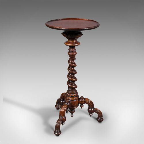 Antique Barley Twist Wine Table, English, Occasional, Lamp, Regency, Circa 1830