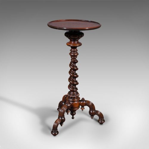 fig 4. Antique Barley Twist Wine Table, English, Occasional, Lamp, Regency, Circa 1830