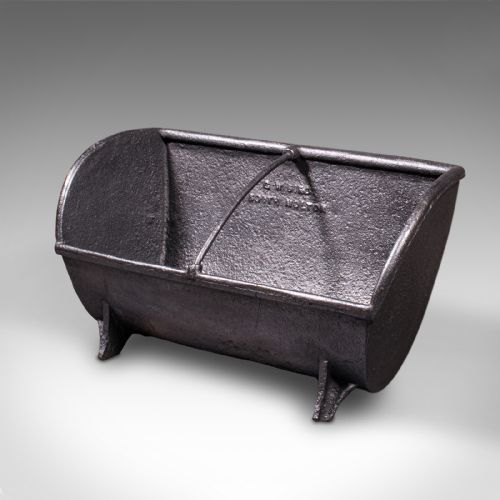 fig 2. Large Antique Fireside Bin, English, Iron, Coal Basket, Tool Rest, Victorian