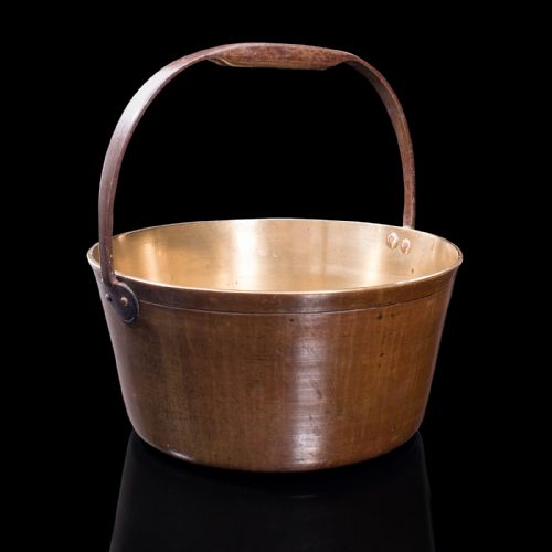Large Antique Jam Preserving Pan, English, Heavy Bronze, Cooking Pot, Georgian