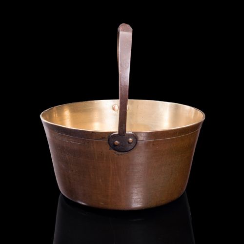 fig 4. Large Antique Jam Preserving Pan, English, Heavy Bronze, Cooking Pot, Georgian