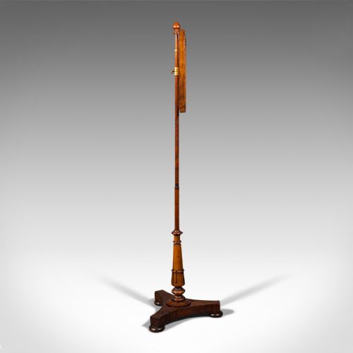 fig 3. Antique Adjustable Pole Screen, English, Fireside Panel, Tapestry, Regency, 1820