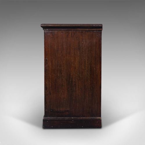 fig 2. Antique Campaign Chest of Drawers, Teak, Lowboy, Brass, Victorian, Circa 1880