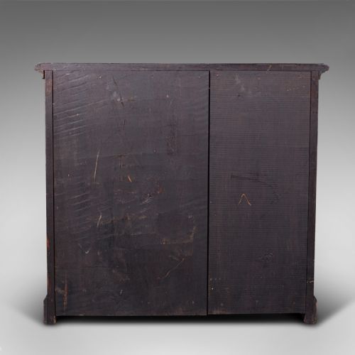 fig 4. Antique Campaign Chest of Drawers, Teak, Lowboy, Brass, Victorian, Circa 1880