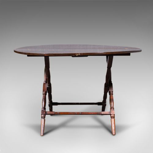 fig 2. Antique Folding Coaching Table, Welsh, Occasional, Games, Garden, Victorian