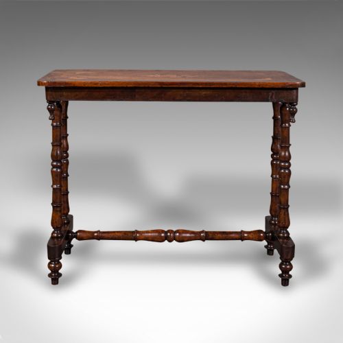fig 1. Antique Console Table, English, Walnut, Decorative, Side, Occasional, Regency