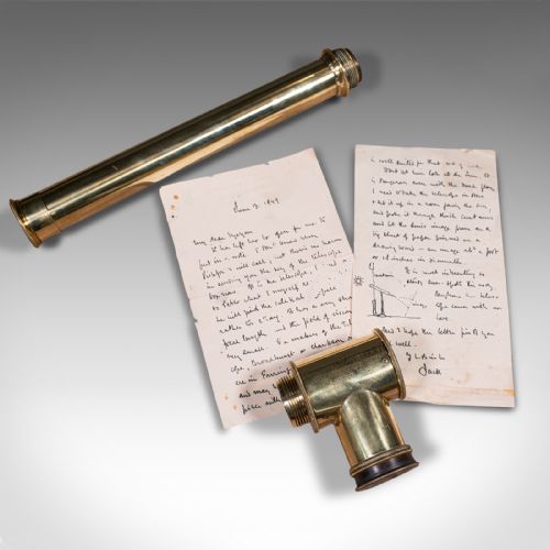 LARGE ANTIQUE LIBRARY TELESCOPE ENGLISH STARBOY ASTRONOMICAL BROADHURST CO - ADDITIONAL PHOTO 8